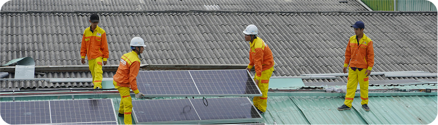 Workers Installing Panels